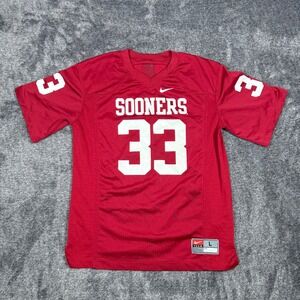 Nike Oklahoma Sooners Football Jersey Red #33 Youth Large NCAA Fan Gear
